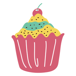 Dessert cupcake sweet food PNG Design