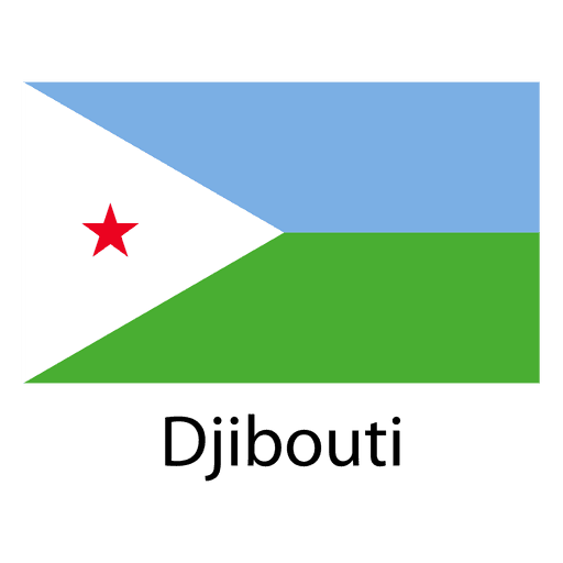 Djibouti national flag PNG Design