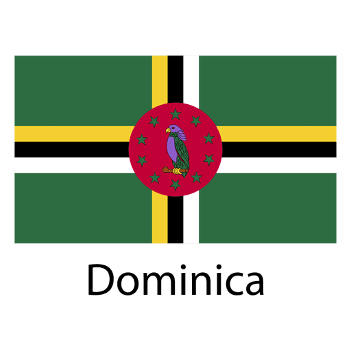Dominica Nationalflagge PNG-Design