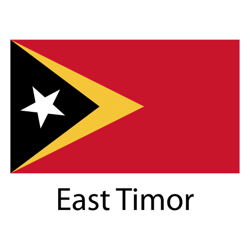 Osttimor-Nationalflagge PNG-Design