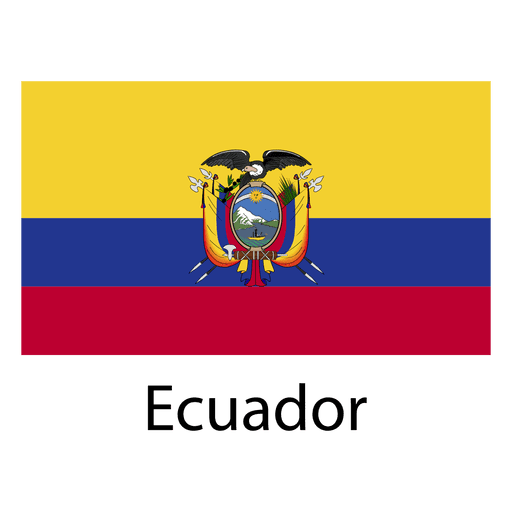 Ecuador Nationalflagge PNG-Design