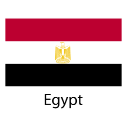 Bandera nacional de egipto Diseño PNG