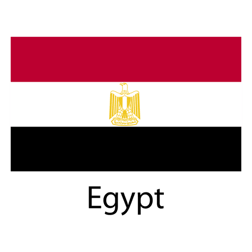 Ägypten Nationalflagge PNG-Design