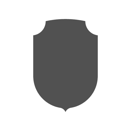 Emblem grauer Schildaufkleber PNG-Design