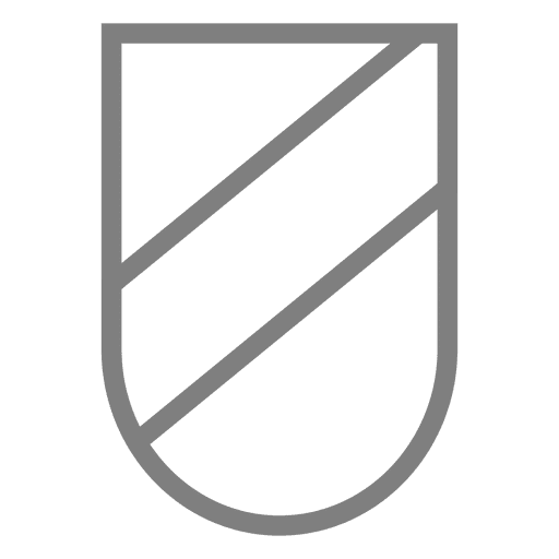 Etiqueta do escudo do emblema listrado