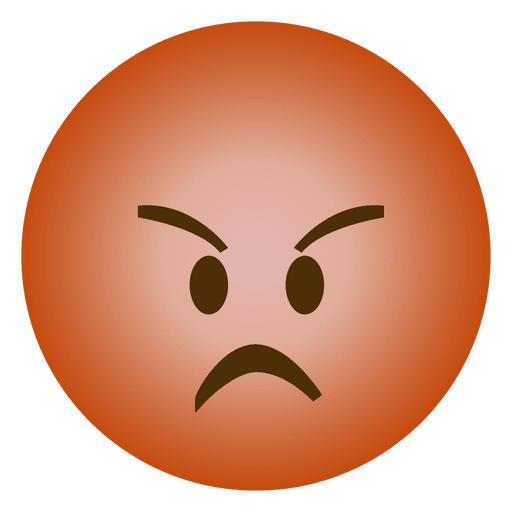 Emoticon de emoji zangado Desenho PNG