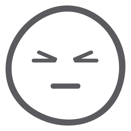 Emoji annoyed emoticon PNG Design