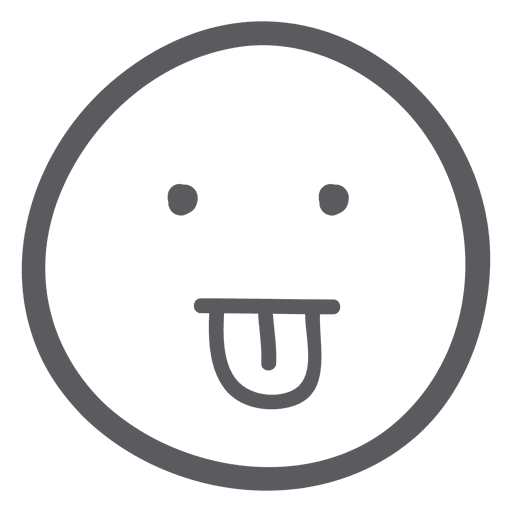 Emoticon emoji sacando la lengua