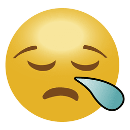 Emoji emoticon sad PNG Design