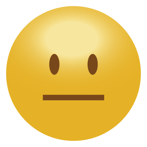 Emoji emoticon straight face PNG Design