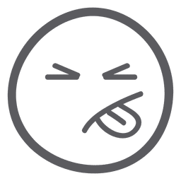 Emoticon de emoji com a língua de fora Desenho PNG