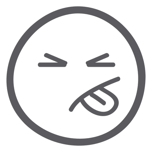 Emoji Emoticon mit ausgestreckter Zunge PNG-Design