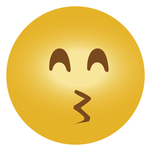 Emoji emoticon kiss PNG Design
