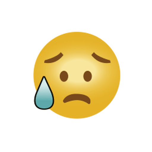 Emoticon de preocupación emoji Diseño PNG