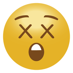 Emoticon emoji muerto Diseño PNG