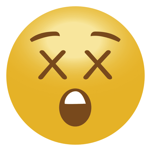 Emoticon emoji muerto Diseño PNG
