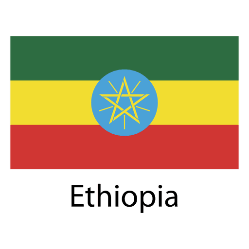 Äthiopien Nationalflagge PNG-Design