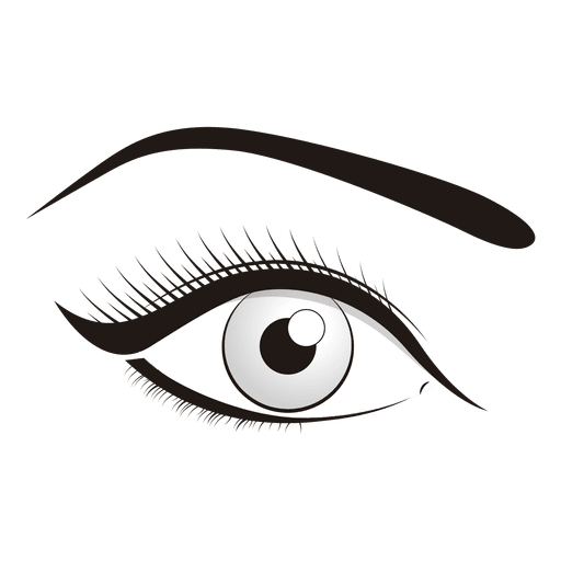 Maquillaje de ojos blanco y negro Diseño PNG