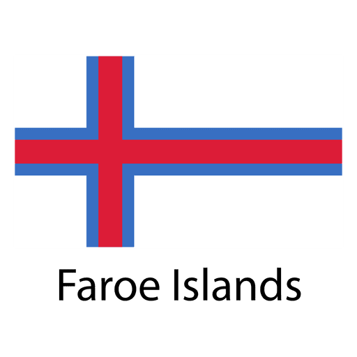 Bandera nacional de las islas feroe Diseño PNG