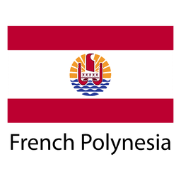 Französische Polynesien Nationalflagge PNG-Design