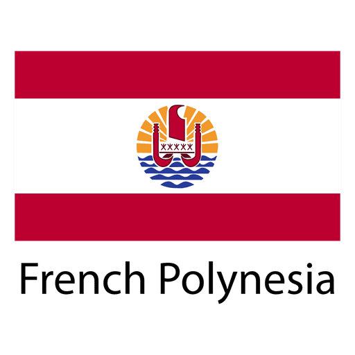 Bandera nacional de la polinesia francesa Diseño PNG