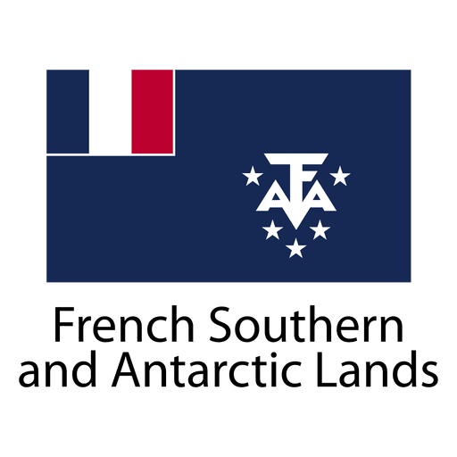 Bandeira nacional das terras francesas do sul e da Ant?rtica Desenho PNG