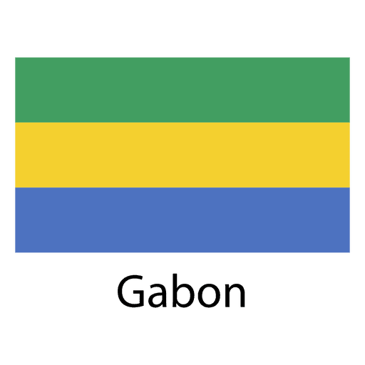 Gabon national flag PNG Design
