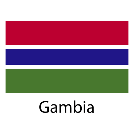 Gambia national flag PNG Design