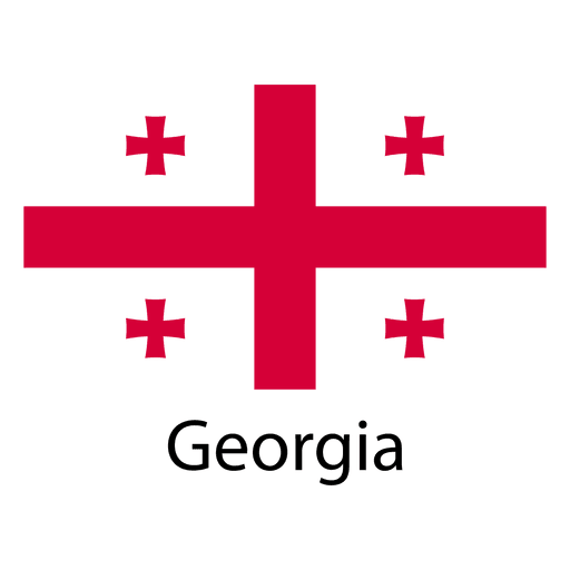 Georgia Nationalflagge PNG-Design
