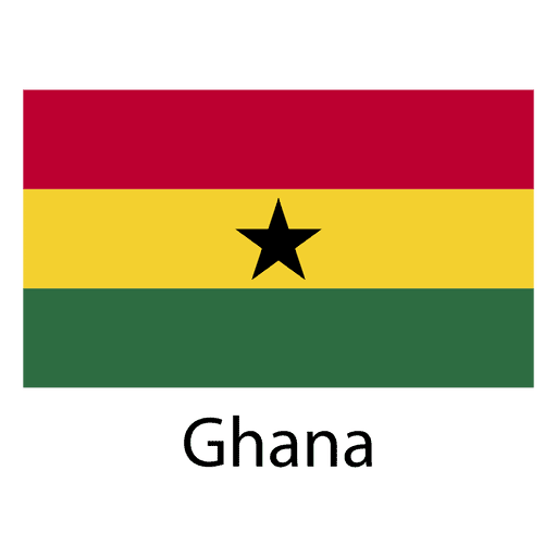 Ghana Nationalflagge PNG-Design