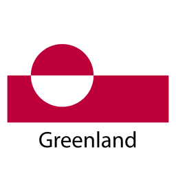 Bandera nacional de groenlandia Diseño PNG