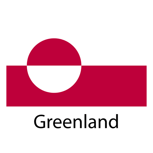 Grönland Nationalflagge PNG-Design