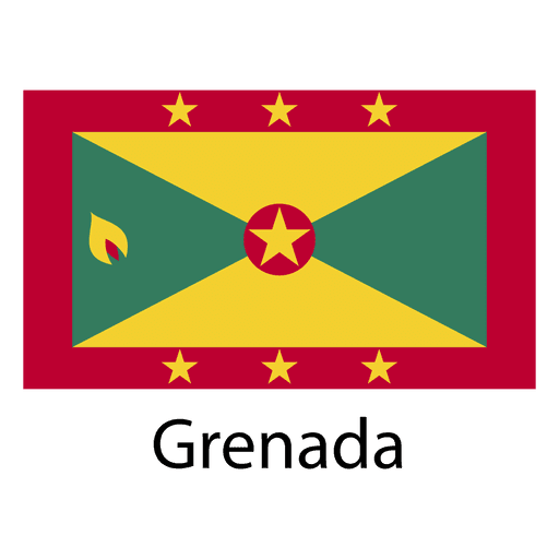 Bandera nacional de granada Diseño PNG