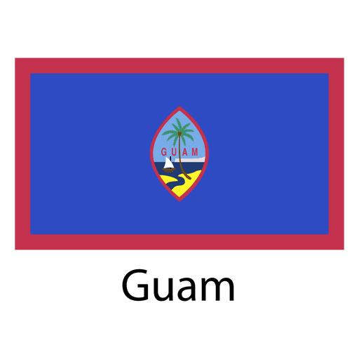 Bandera nacional de guam Diseño PNG