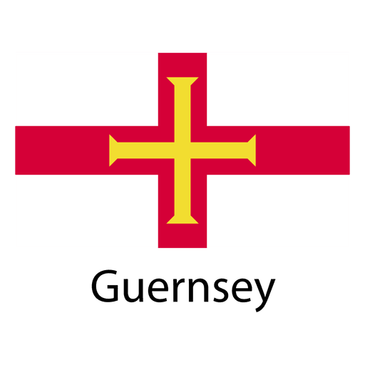 Guernsey Nationalflagge PNG-Design