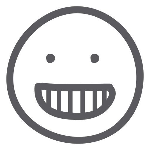 Happy doodles emoji emoticon PNG Design