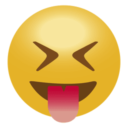 Emoticon emoji de língua feliz Desenho PNG