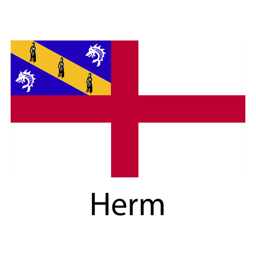 Herm Nationalflagge PNG-Design