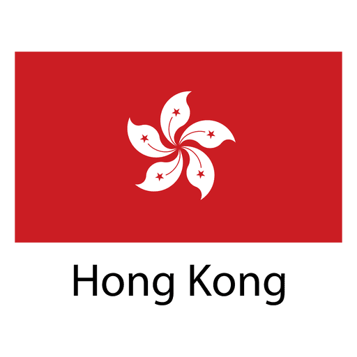 Hon kong national flag PNG Design