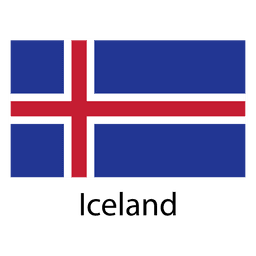 Iceland national flag PNG Design