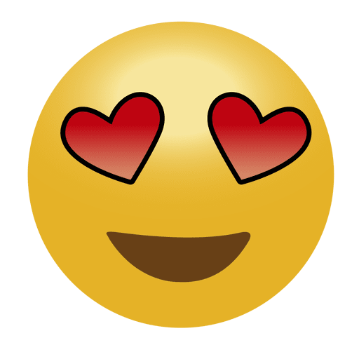 In love emoji emoticon PNG Design