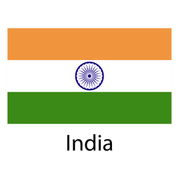 Bandeira nacional da Índia Desenho PNG