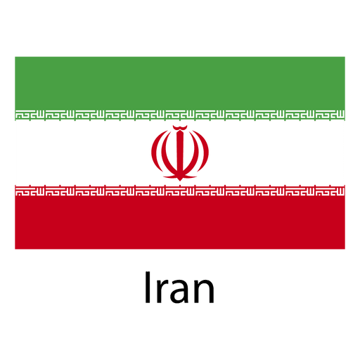 Iran Nationalflagge PNG-Design