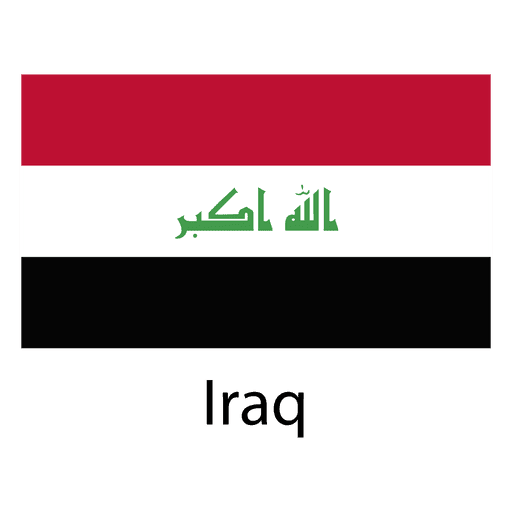 Bandera nacional de irak Diseño PNG
