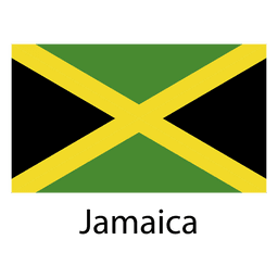 Jamaika-Nationalflagge PNG-Design