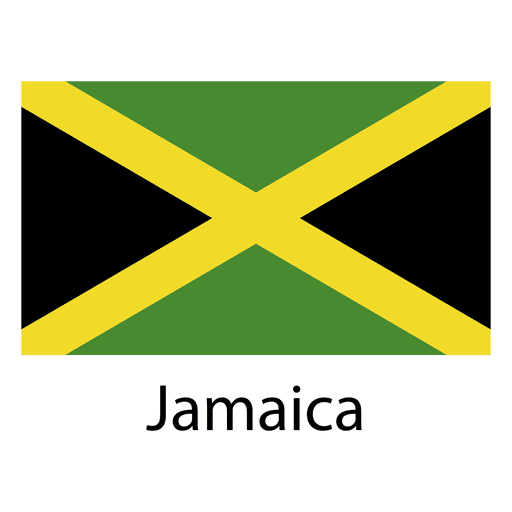 Bandera nacional de jamaica Diseño PNG