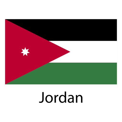 Bandera nacional de Jordania Diseño PNG
