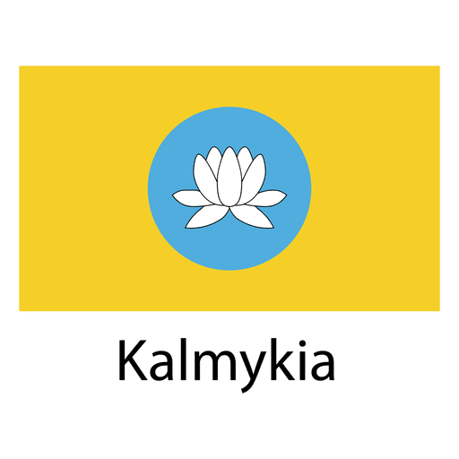 Bandeira nacional de Kalmykia Desenho PNG