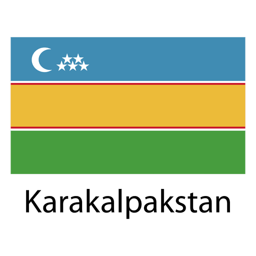 Karakalpakstan Nationalflagge PNG-Design