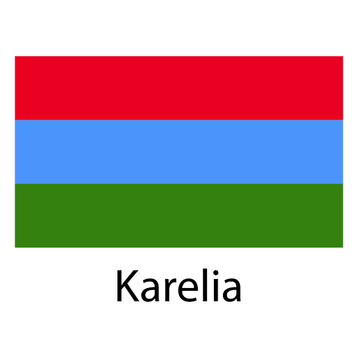 Karelia national flag PNG Design